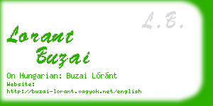 lorant buzai business card