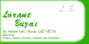 lorant buzai business card
